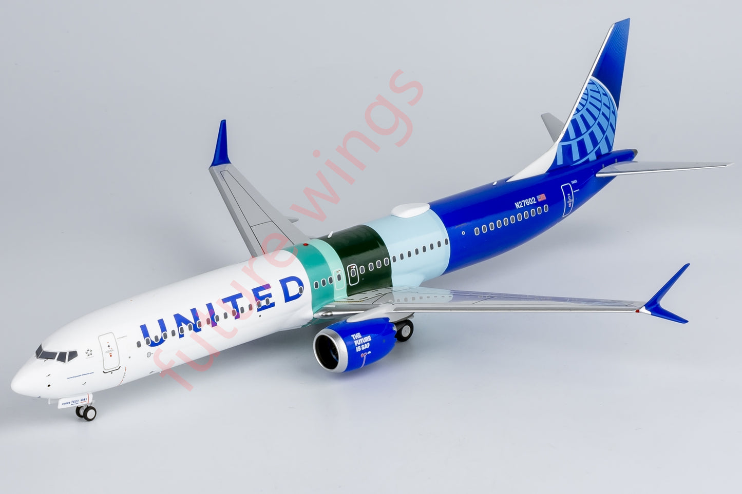 1:200 NG Models NG95002 United Airlines B737 MAX10 N27602 Aircraft Model With Stand