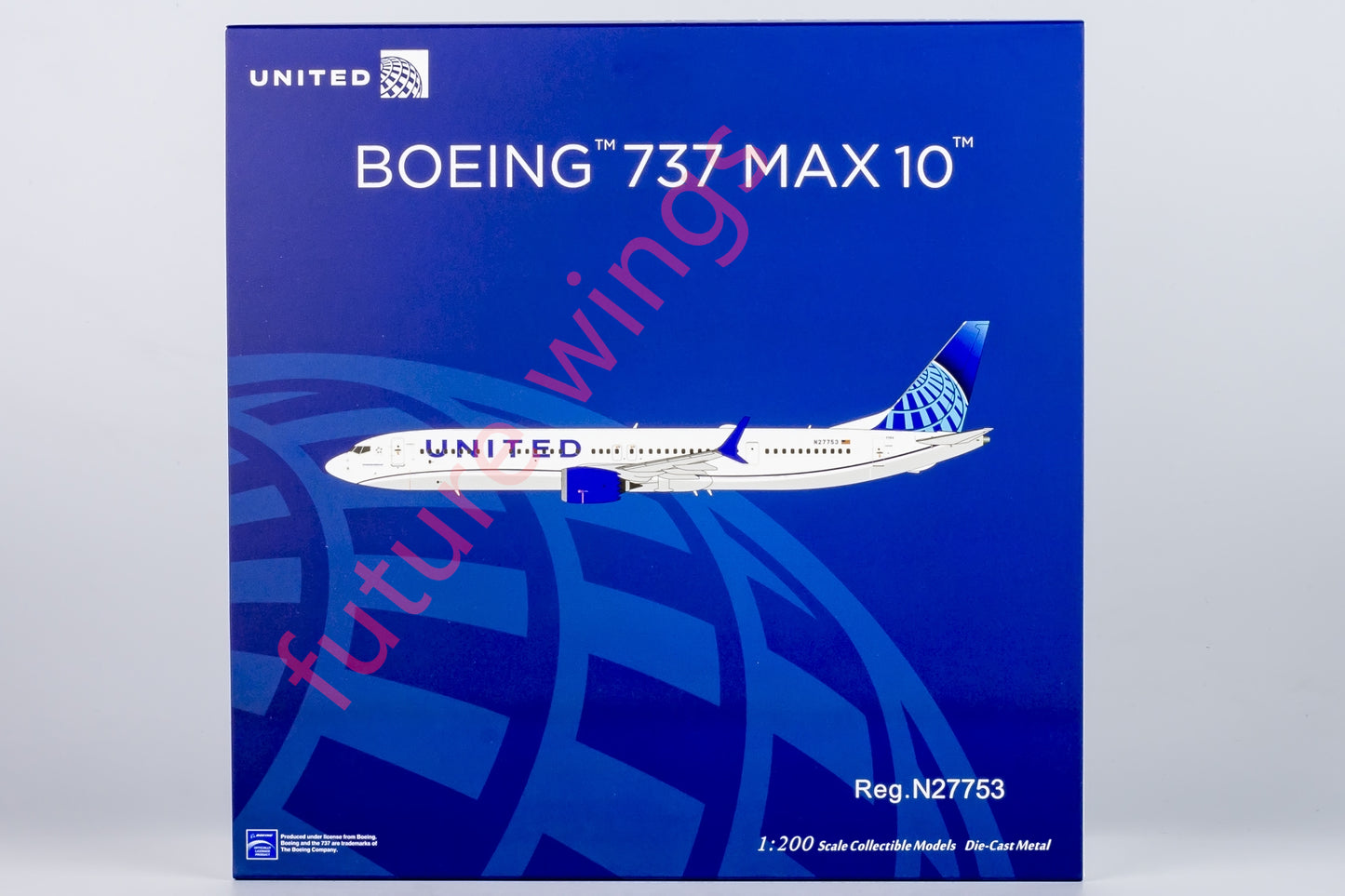 1:200 NG Models NG95001 United Airlines B737 MAX10 N27753 Aircraft Model With Stand