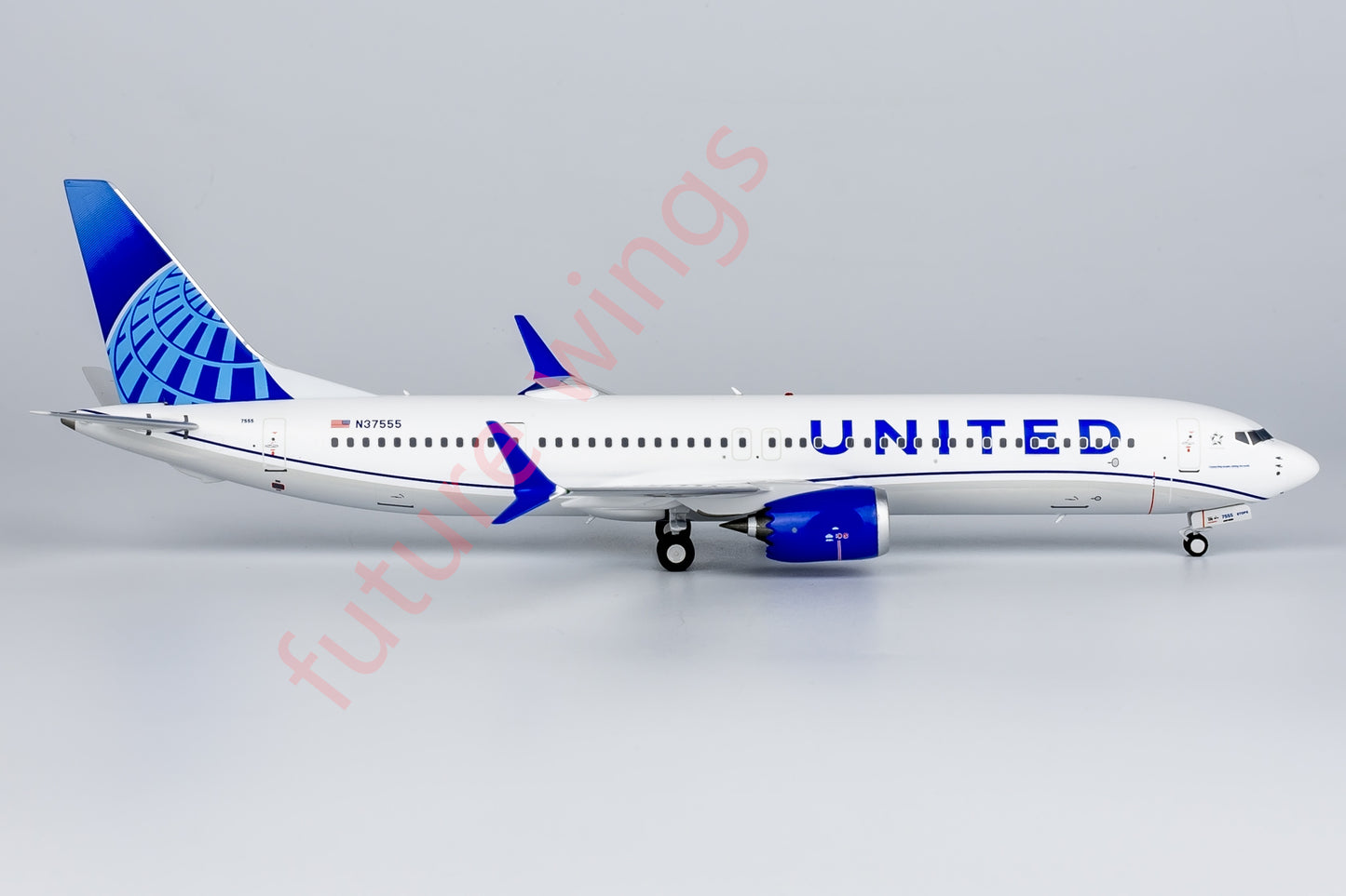 1:200 NG Models NG94001 United Airlines B737 MAX9 N37555 Aircraft Model With Stand