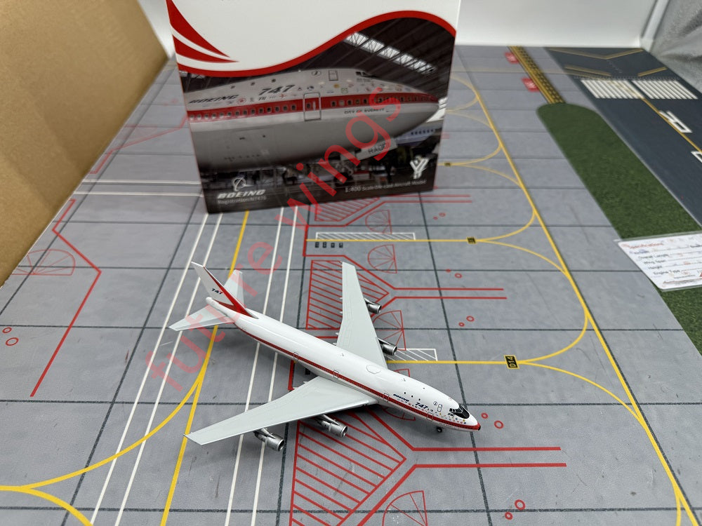 1:400 YY Wings  Boeing 747-100 N7470 "First Flight"Aircraft Model With Stand+Free Tractor