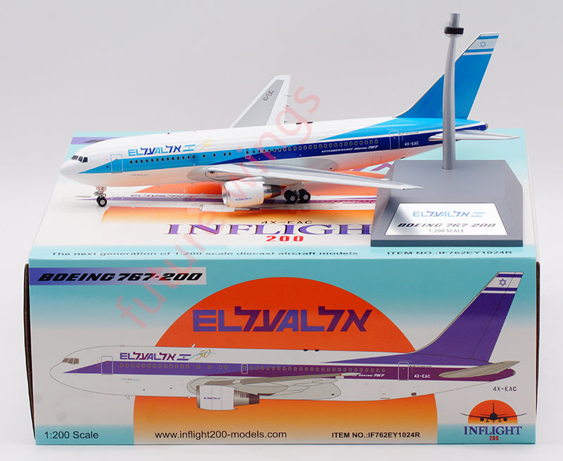 1:200 InFlight200 El Al B767-200 4X-EAC Diecast Model With Stand