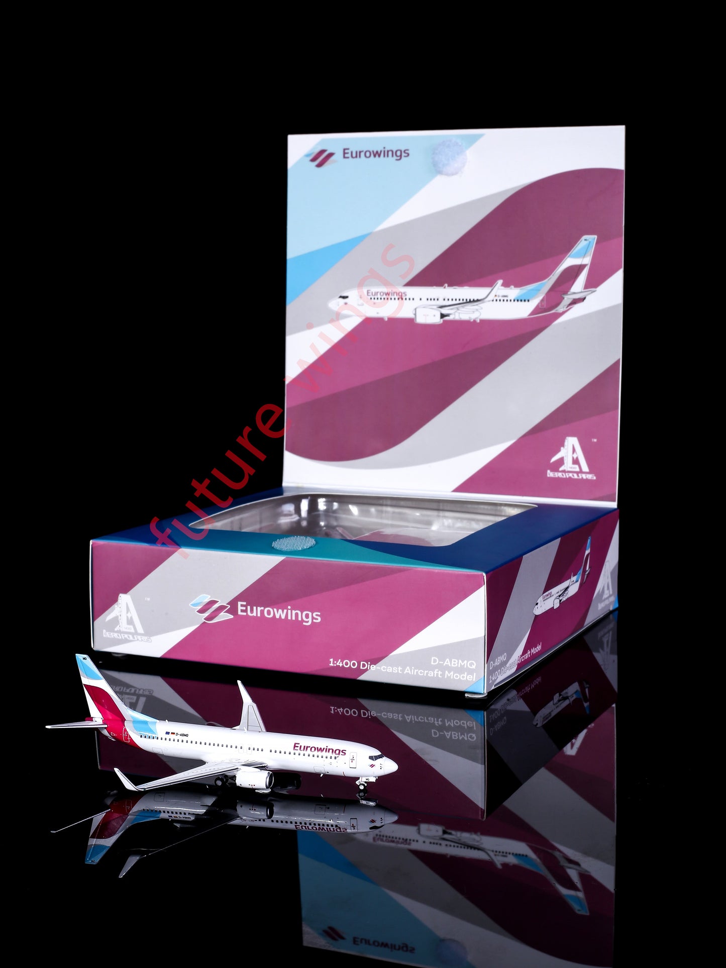 1:400 AeroPolaris HA7380002 Eurowings Boeing 737-800 D-ABMQ Aircraft Model+Free Tractor