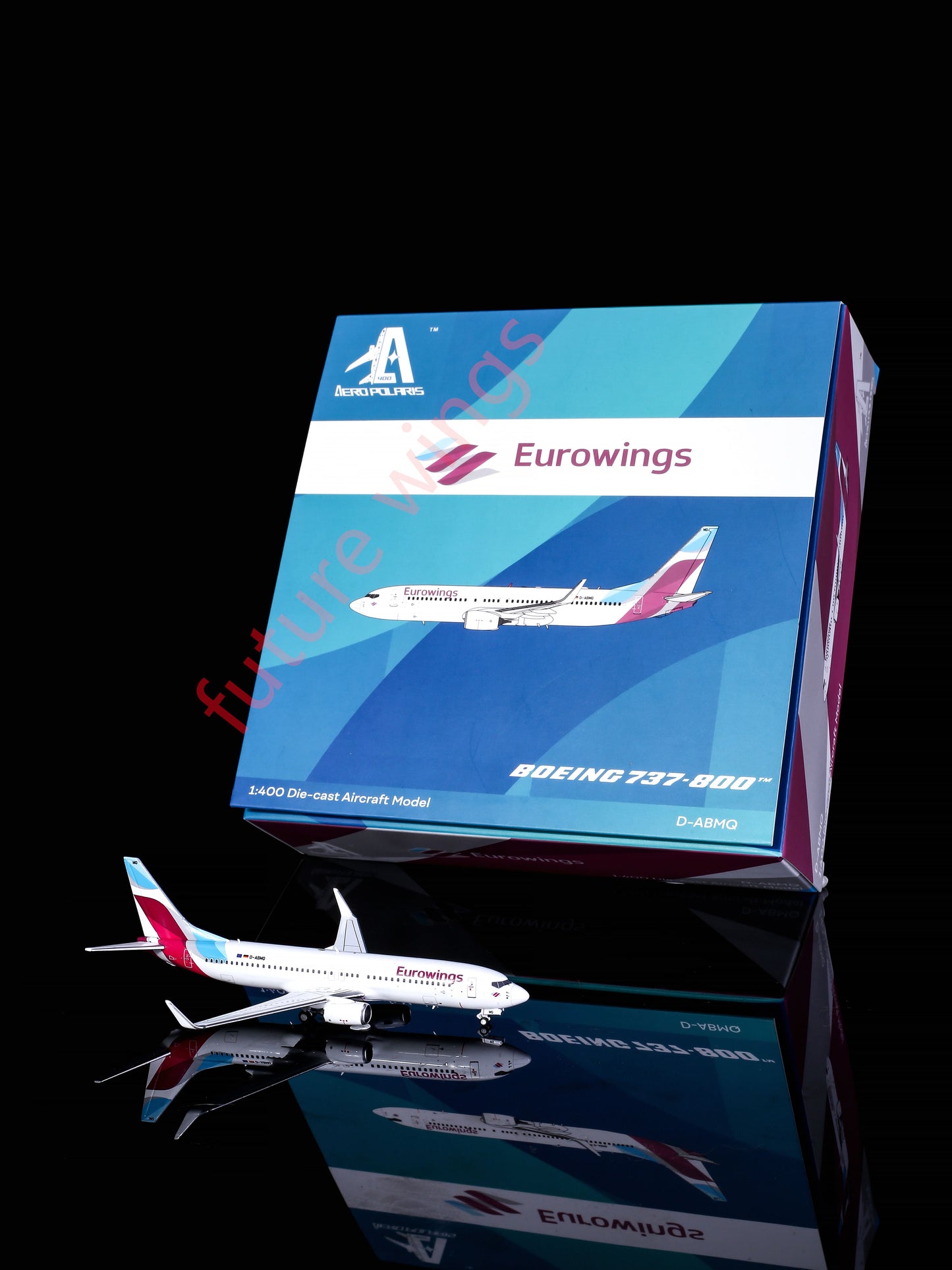 1:400 AeroPolaris HA7380002 Eurowings Boeing 737-800 D-ABMQ Aircraft Model+Free Tractor