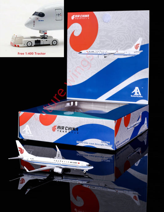 1:400 AeroPolaris HA7380005 Air China Boeing 737-800 B-1766 Aircraft Model+Free Tractor