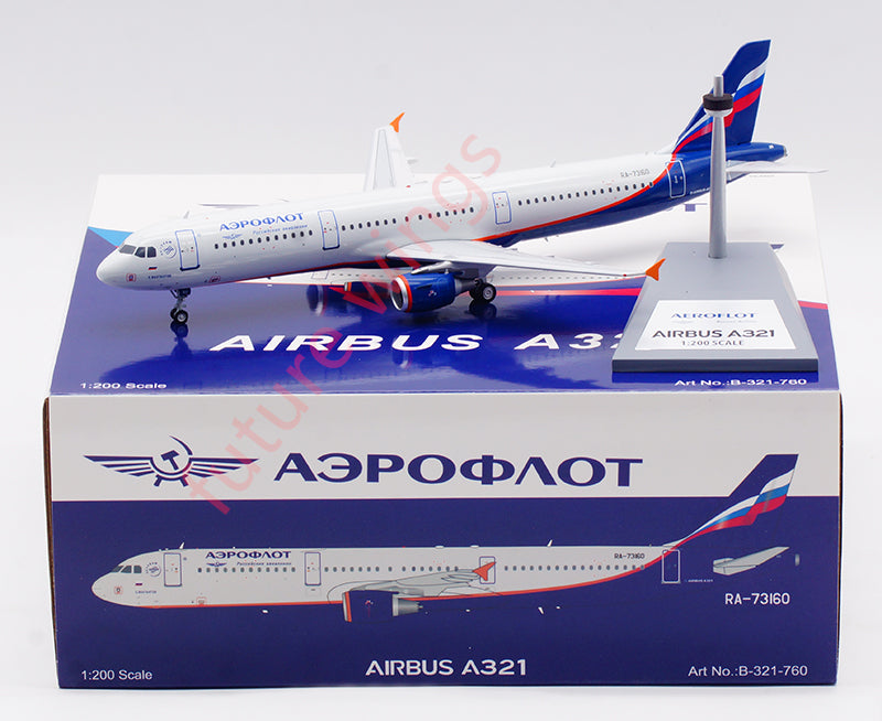 1:200 B-Models Aeroflot Airbus A321 RA-73160 Aircraft Model With Stand