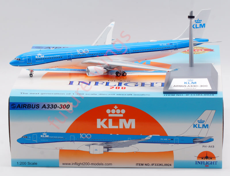 1:200 InFlight200 KLM A330-300 PH-AKB "100years" Aircraft Model With Stand