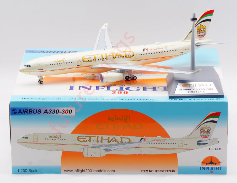 1:200 InFlight200 Etihad Airways A330-300 A6-AFC F1 Aircraft Model With Stand