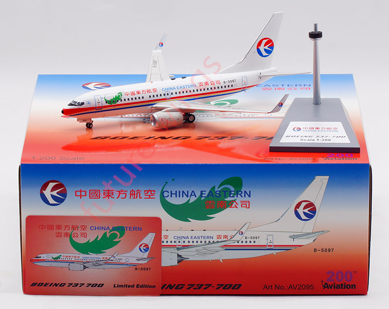 1:200 Aviation200 China Eastern Airlines B737-700 B-5097 Aircraft Model With Stand