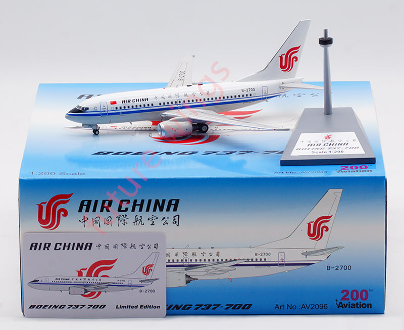 1:200 Aviation200 Air China B737-700 B-2700 Aircraft Model With Stand