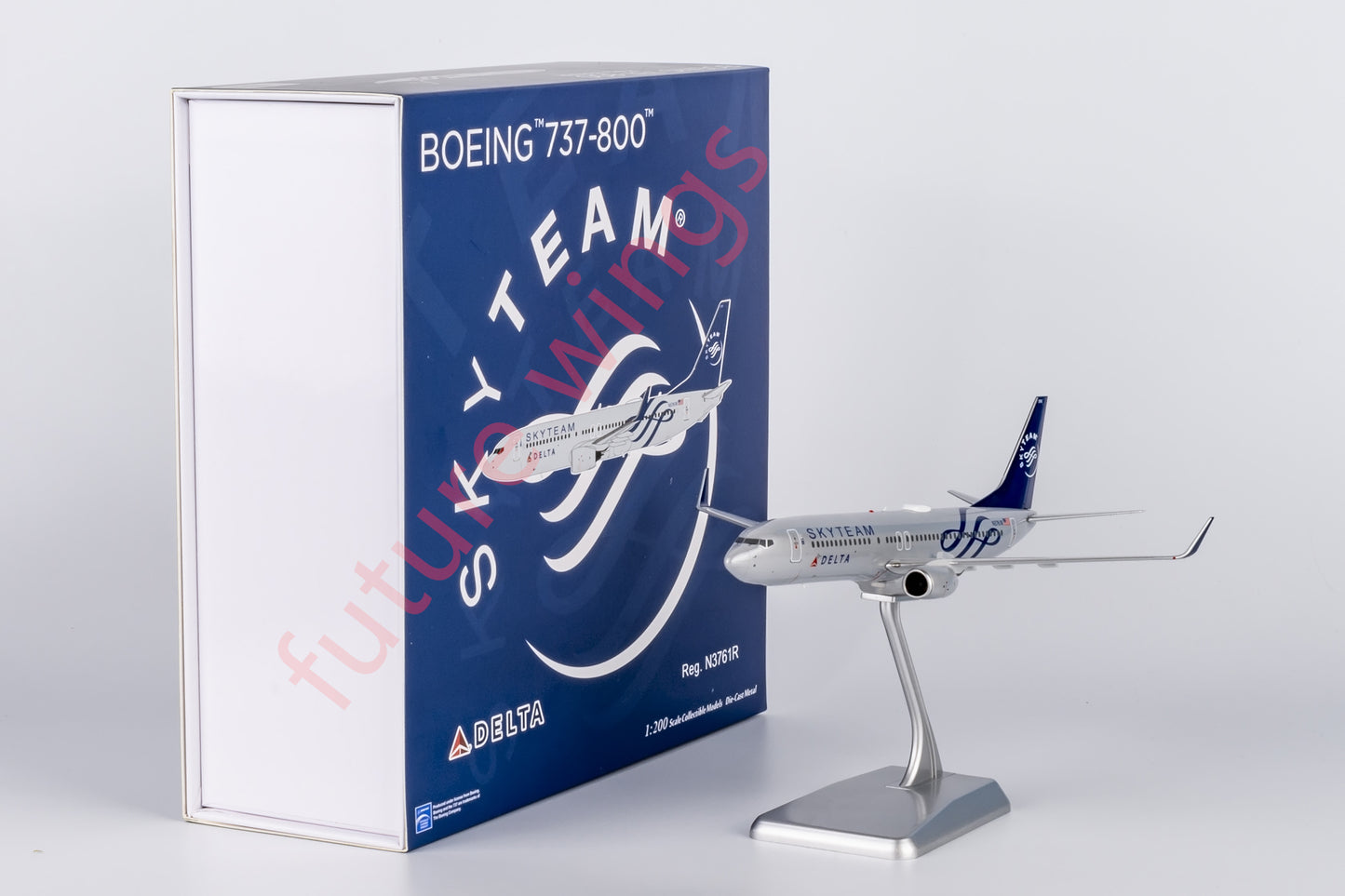 1:200 NG Models NG08015 Delta Airlines B737-800 N3761R "SKYTEAM"Aircraft Model With Stand