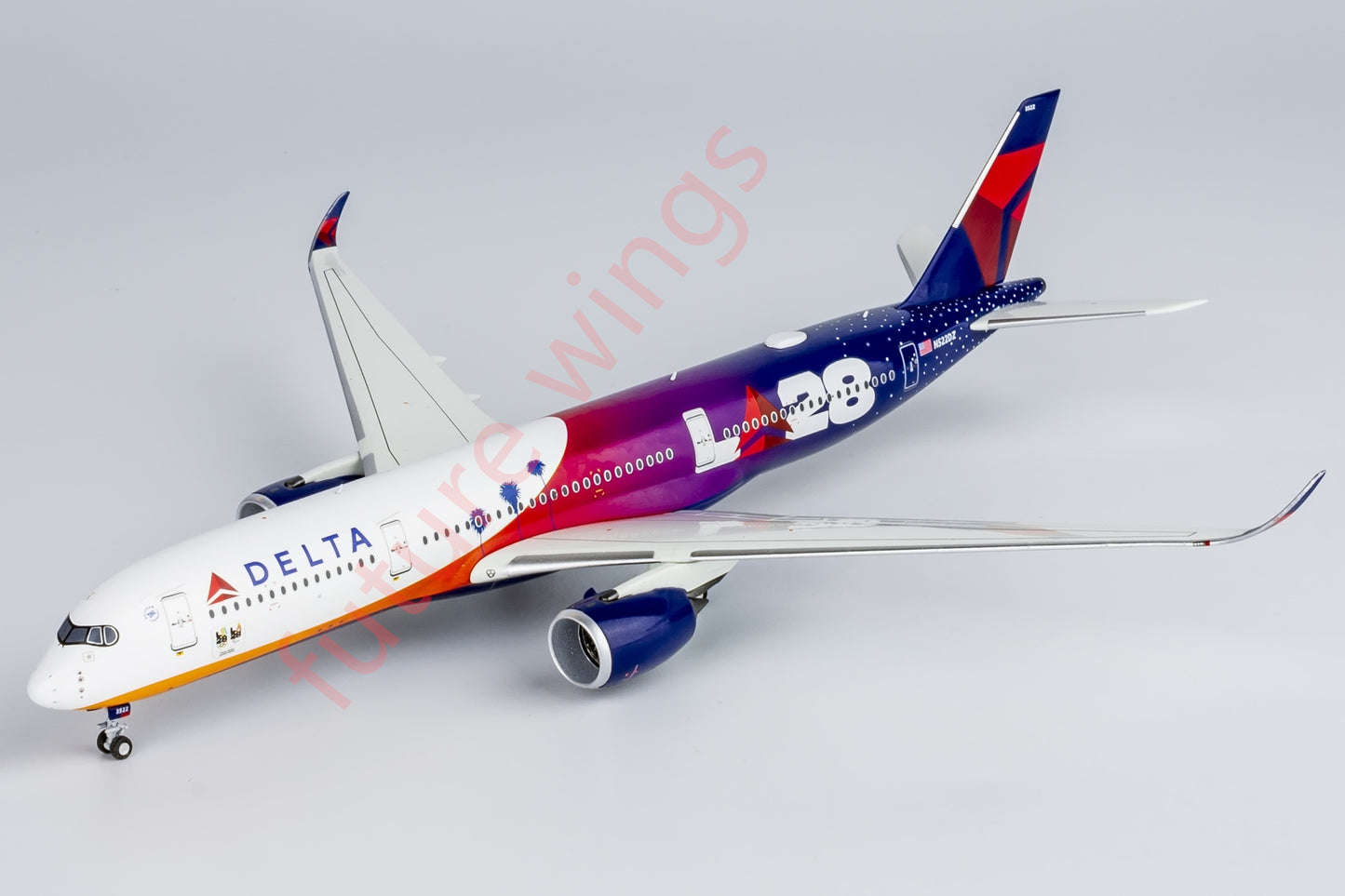 1:400 NG Models NG39070 Delta Airlines A350-900 N522DZ "LA2028" Aircraft Model+Free Tractor