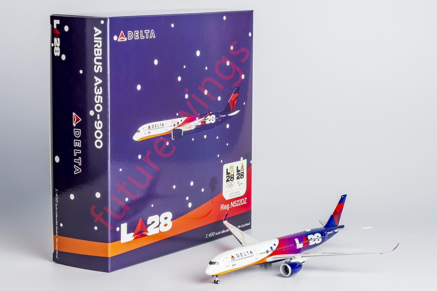 1:400 NG Models NG39070 Delta Airlines A350-900 N522DZ "LA2028" Aircraft Model+Free Tractor