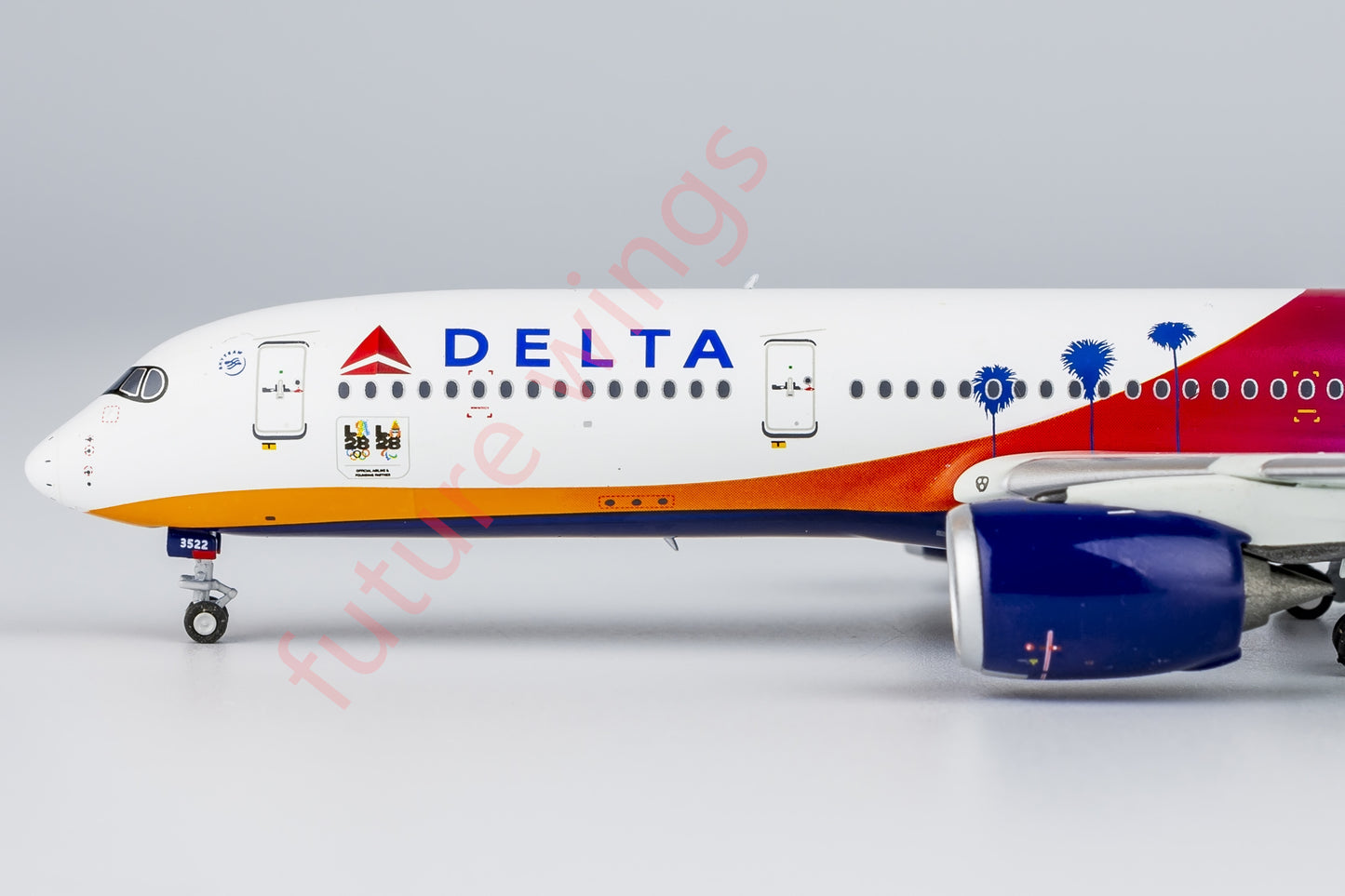 1:400 NG Models NG39070 Delta Airlines A350-900 N522DZ "LA2028" Aircraft Model+Free Tractor