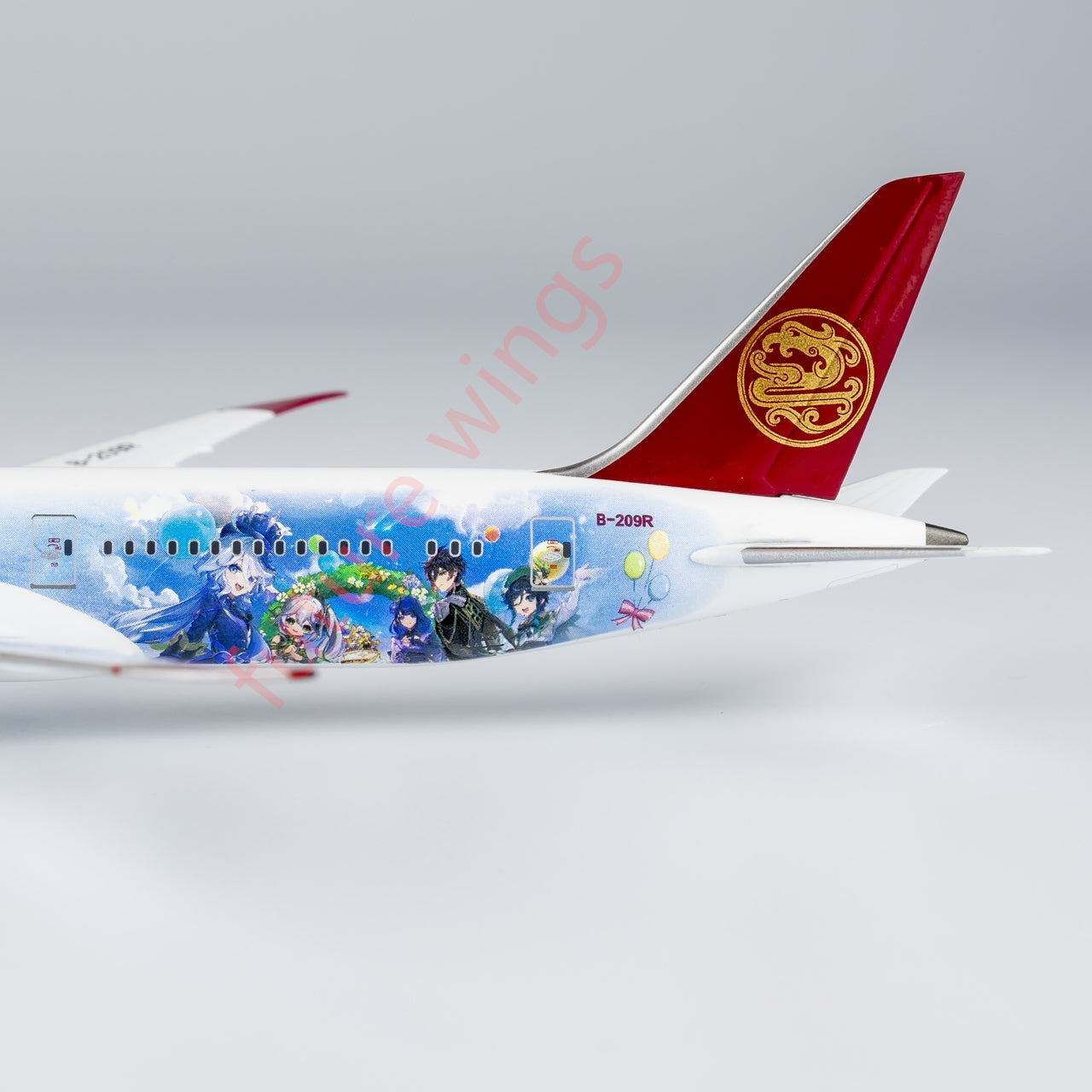 1:400 NG Lite DKH006 JUNEYAO Air B787-9 B-209R Aircraft Model+Free Tractor