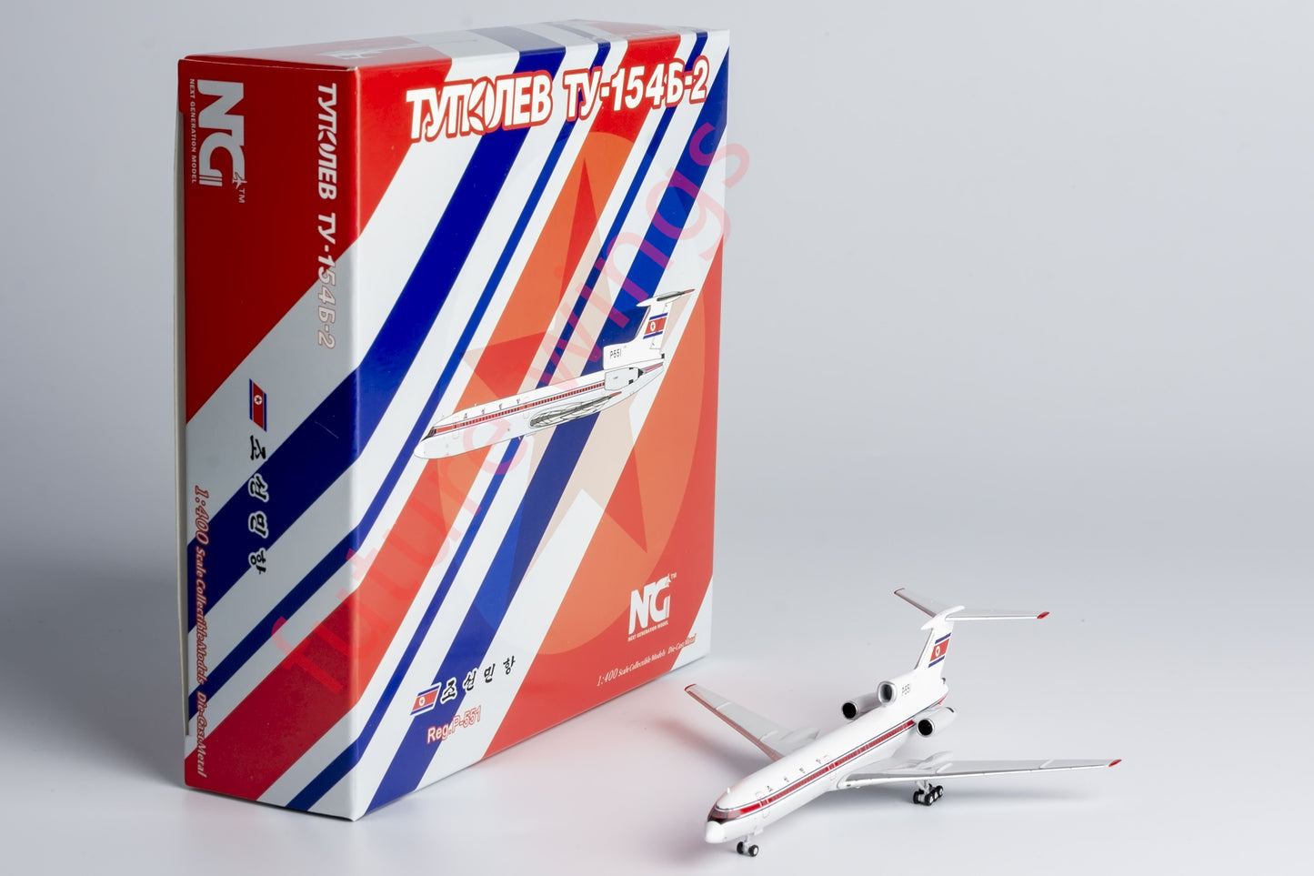 1:400 NG Models NG54012 Air Koryo Tupolev TU-154B P-551 Aircraft Model+Free Tractor