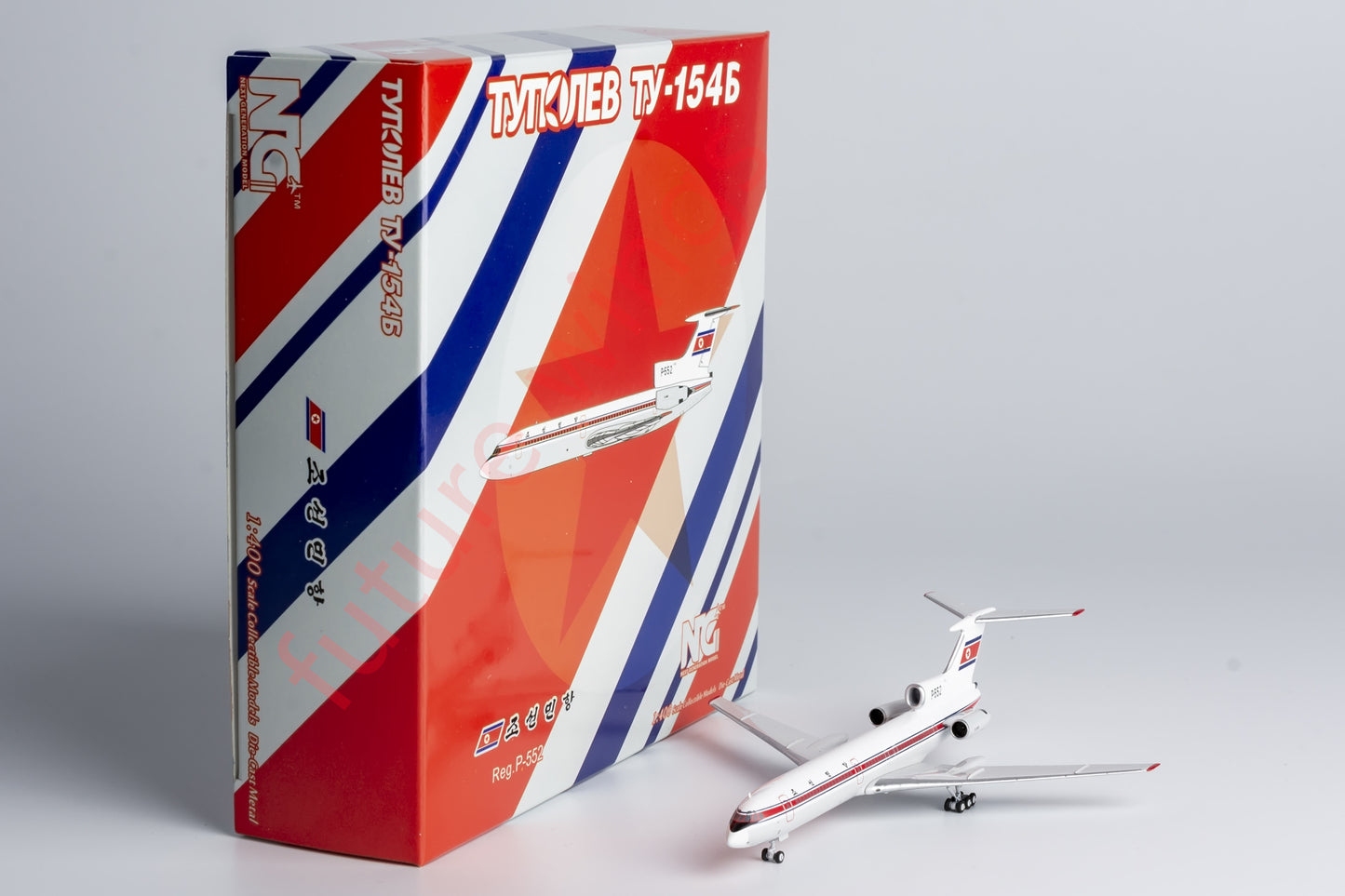 1:400 NG Models NG54011 Air Koryo Tupolev TU-154B P-552 Aircraft Model+Free Tractor