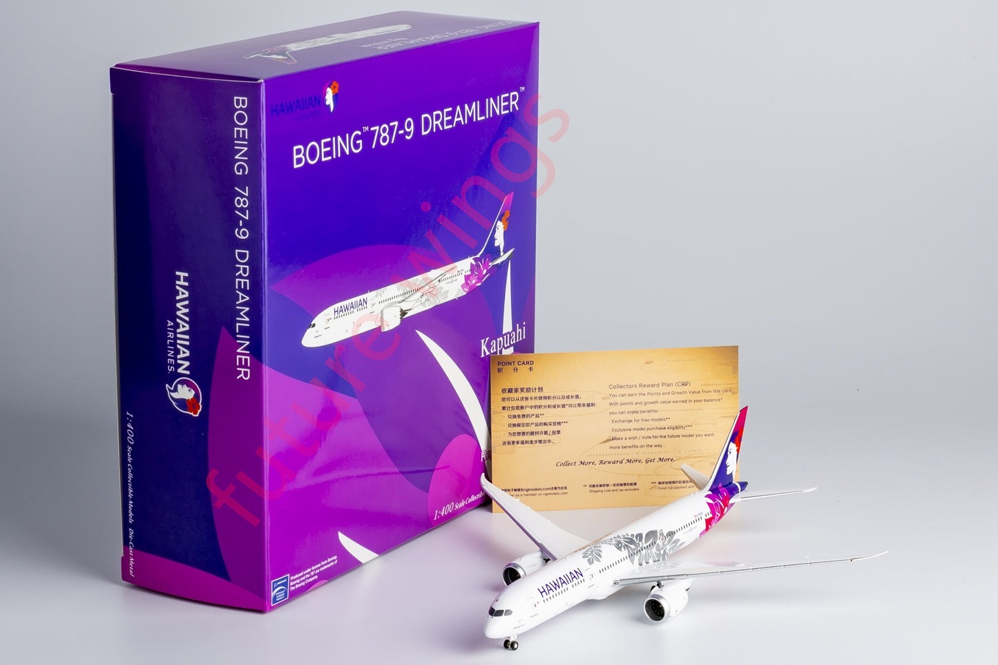 1:400 NG Models NG55128 Hawaiian Airlines B787-9 N781HA Aircraft Model+Free Tractor