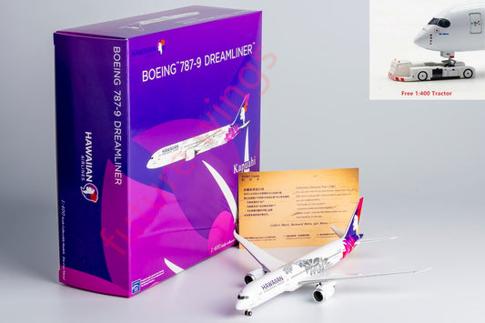 1:400 NG Models NG55128 Hawaiian Airlines B787-9 N781HA Aircraft Model+Free Tractor