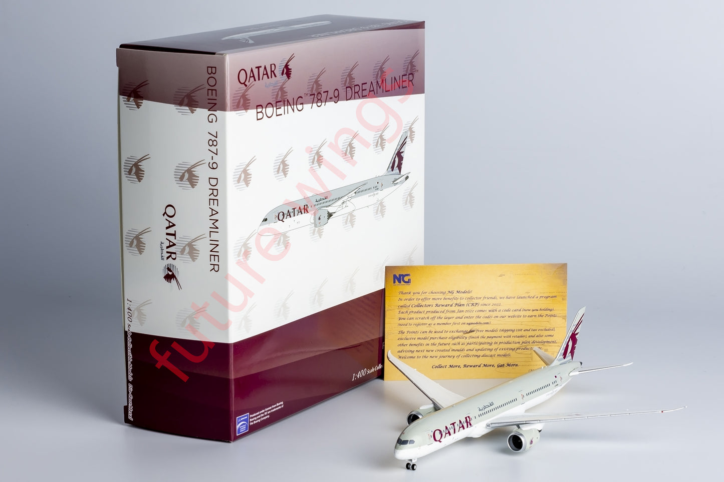 1:400 NG Models NG55106 Qatar Airways B787-9 A7-BHH Aircraft Model+Free Tractor