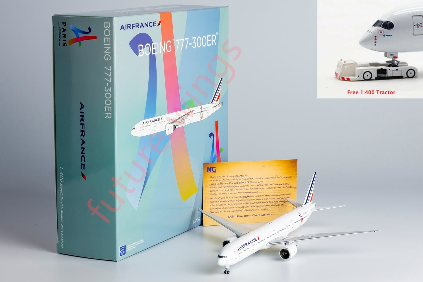 1:400 NG Models NG73050 Air France B777-300ER F-GZNP Aircraft Model+Free Tractor