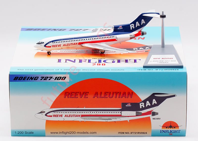 1:200 InFlight200 Reeve Aleutian Airways B727-100 N831RV Aircraft Model With Stand