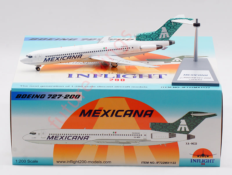 1:200 InFlight200 Mexicana B727-200 XA-MEB Aircraft Model With Stand