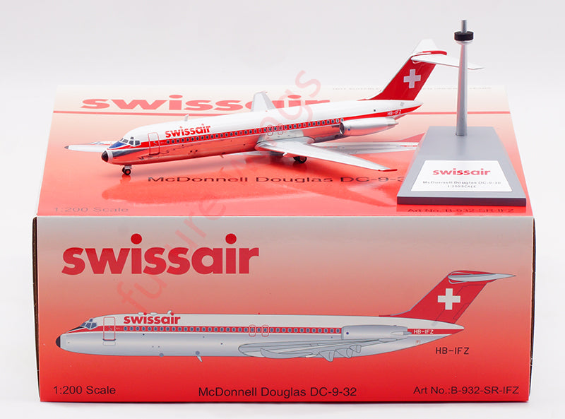 1:200 B-Models Swiss Air DC-9-30 HB-IFZ Diecast Aircraft Model With Stand