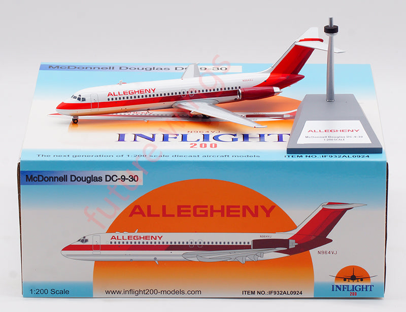 1:200 InFlight200 Allegheny Airlines DC-9-30 N964VJ Diecast Aircraft Model With Stand