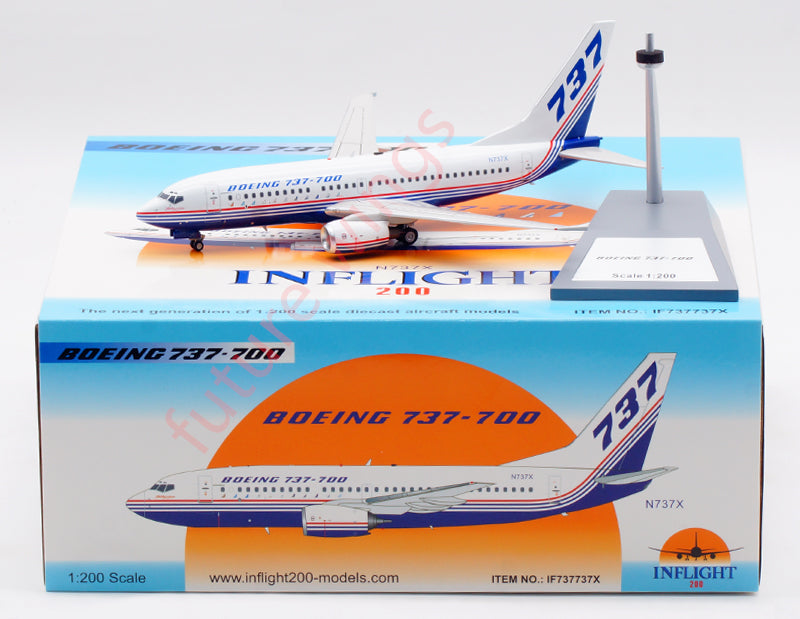 1:200 InFlight200 Boeing House Color B737-700 N737X Aircraft Model With Stand