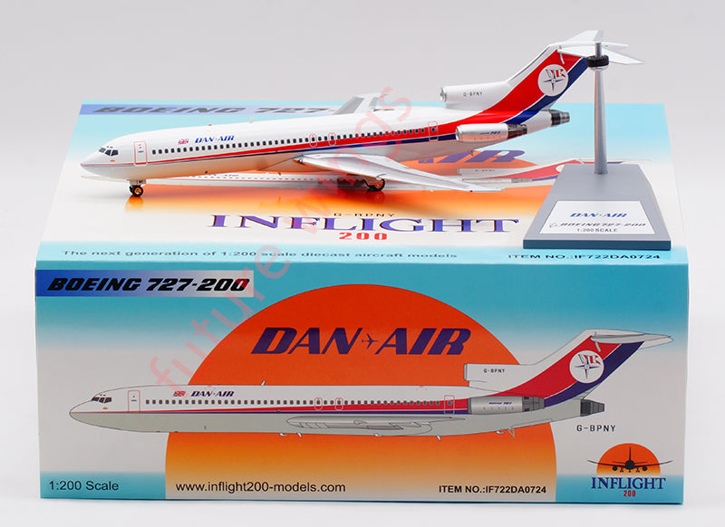 1:200 InFlight200 DAN Air B727-200 G-BPNY Aircraft Model With Stand