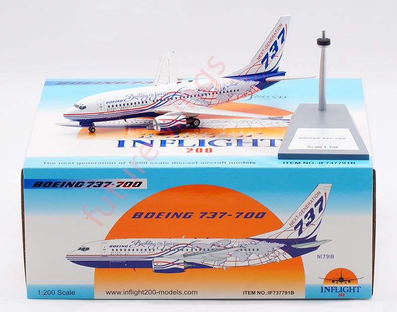 1:200 InFlight200 Boeing House Color B737-700 N1791B Aircraft Model With Stand