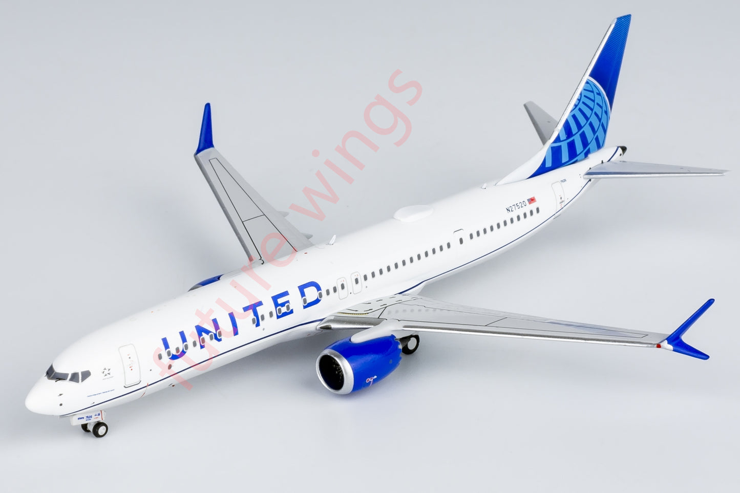 1:400 NG Models NG89012 United Airlines B737 MAX9 N27520 Aircraft Model+Free Tractor