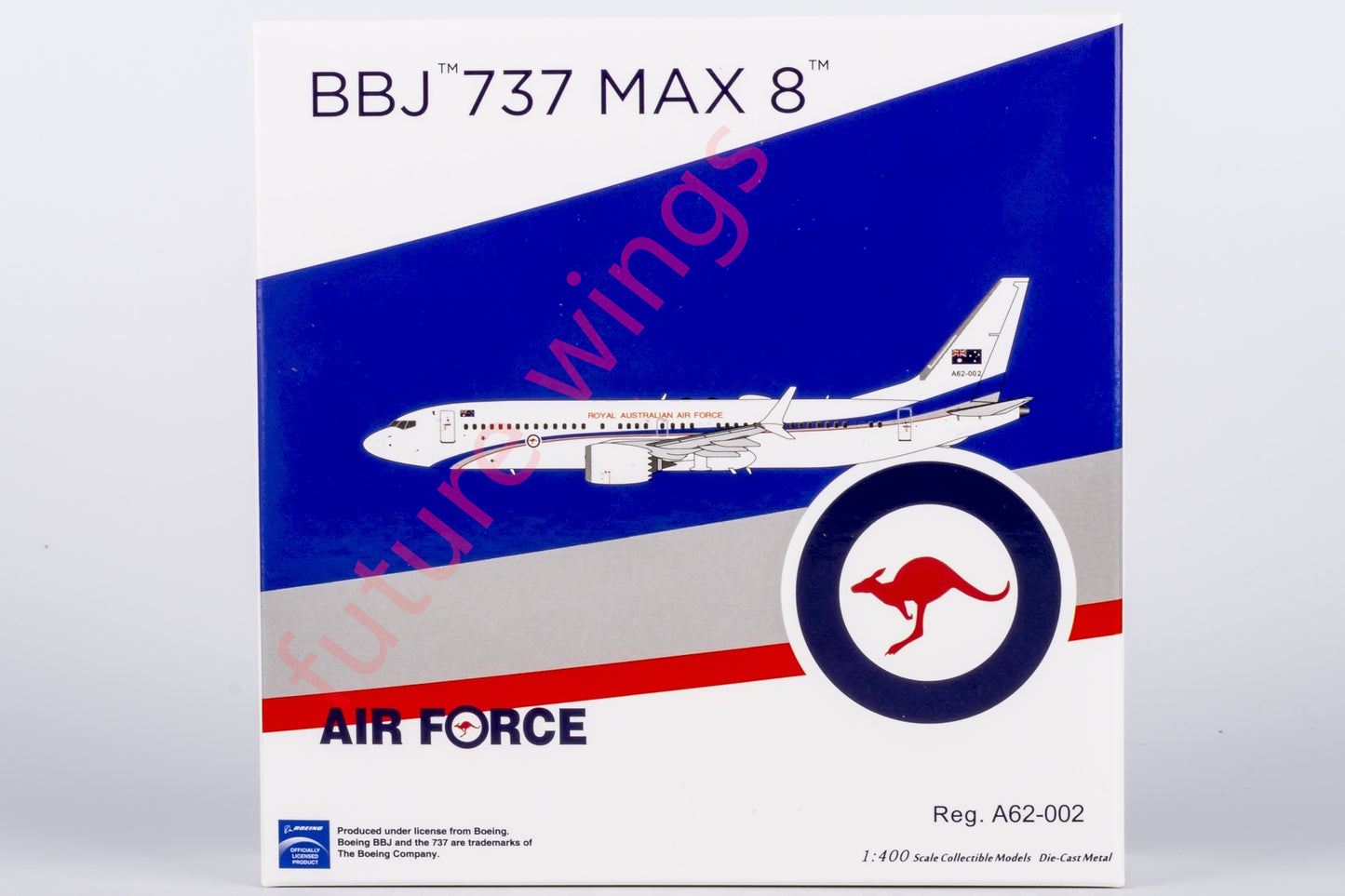 1:400 NG Models NG88036 Royal Australian Air Force B737 MAX8 A62-002 Aircraft Model+Free Tractor