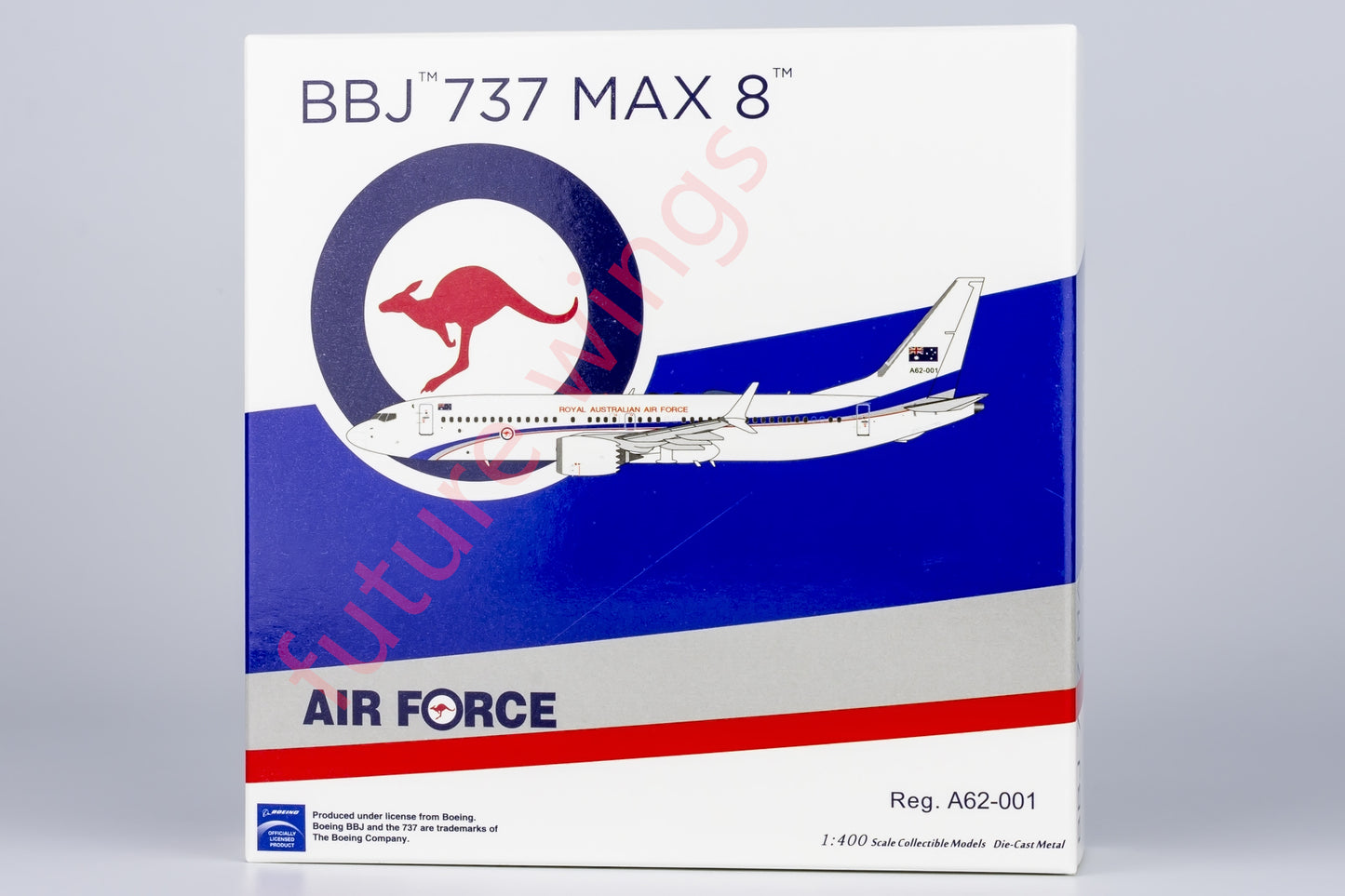 1:400 NG Models NG88035 Royal Australian Air Force B737 MAX8 A62-001 Aircraft Model+Free Tractor