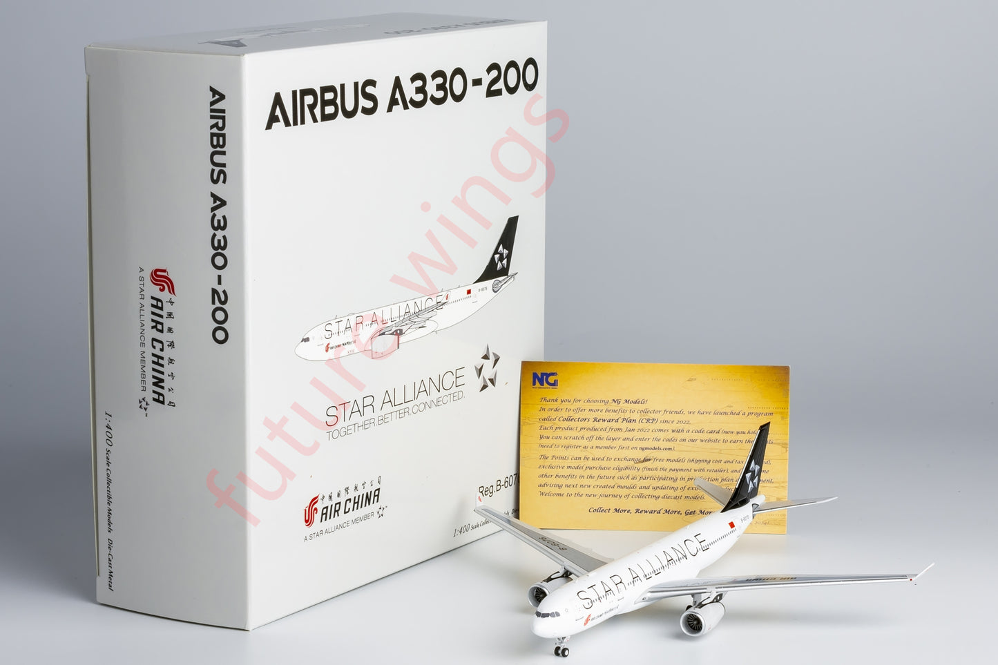 1:400 NG Models NG61083 Air China A330-200 B-6076 "STAR ALLIANCE"Aircraft Model+Free Tractor