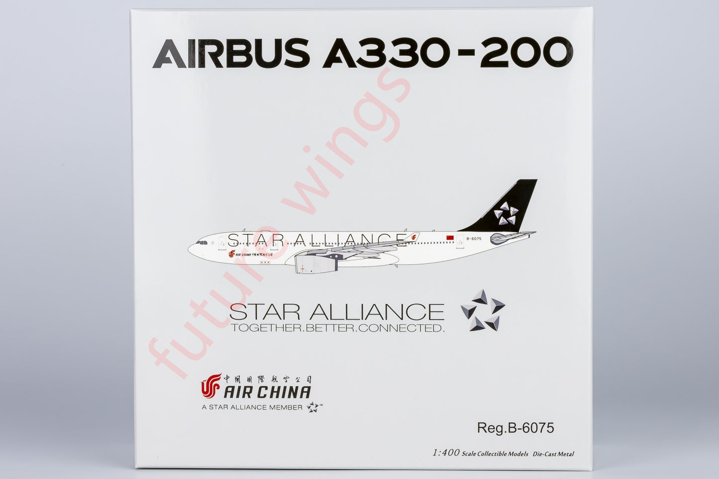 1:400 NG Models NG61082 Air China A330-200 B-6075 "STAR ALLIANCE"Aircraft Model+Free Tractor