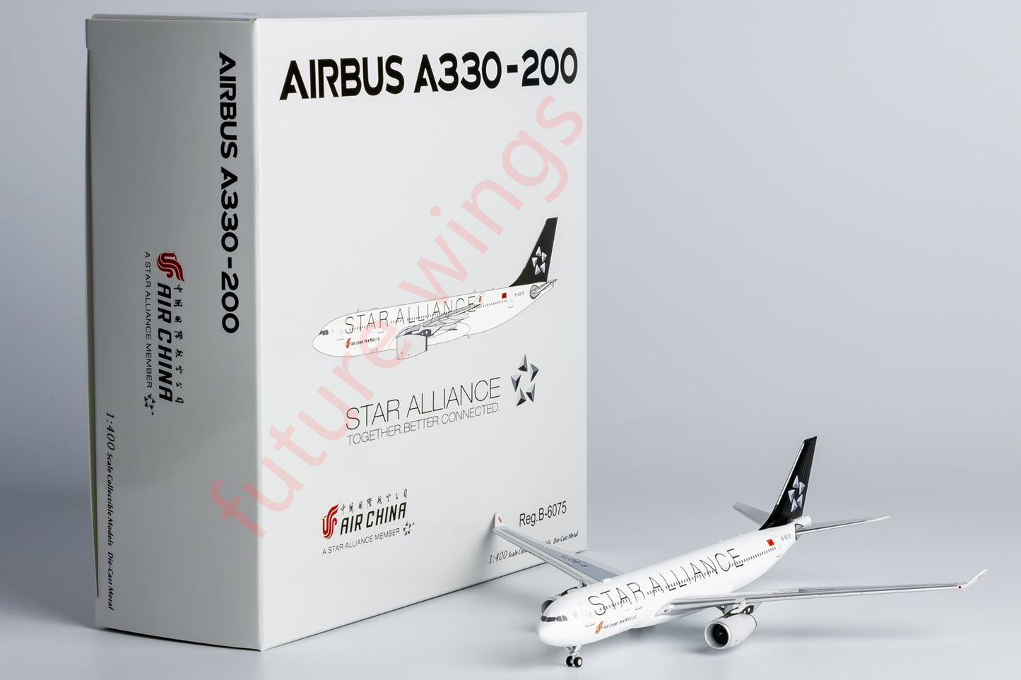 1:400 NG Models NG61082 Air China A330-200 B-6075 "STAR ALLIANCE"Aircraft Model+Free Tractor