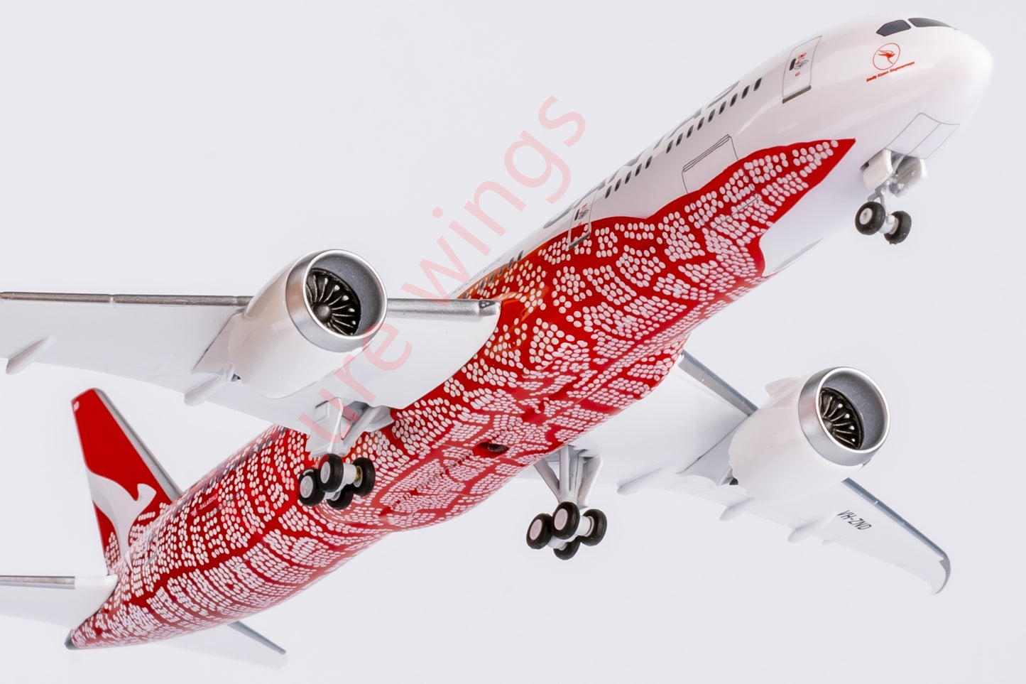 1:400 NG Lite Qantas Airways B787-9 VH-ZND Aircraft Model+Free Tractor