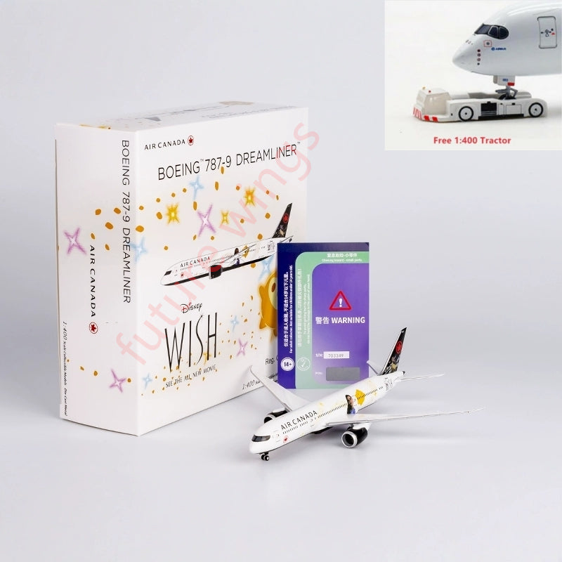 1:400 NG Lite Air Canada 787-9 C-FVLX "Wish" Aircraft Model+Free Tractor