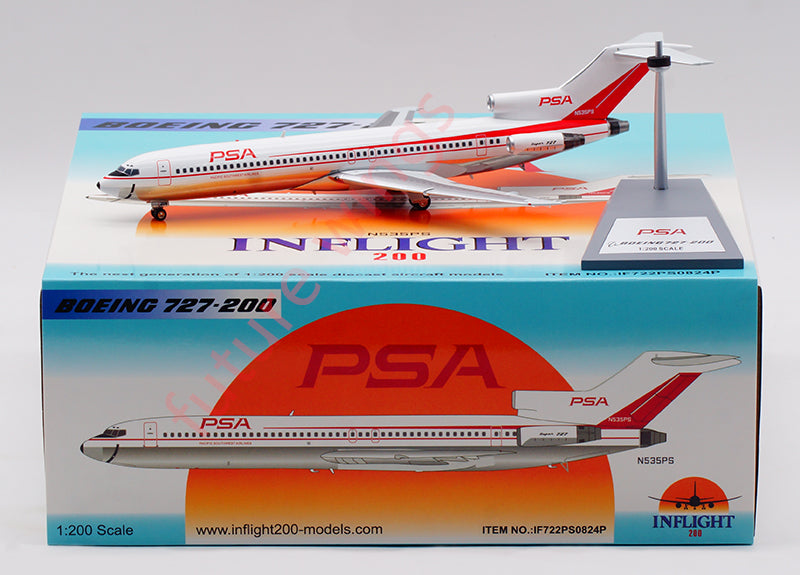 1:200 InFlight200 PSA B727-200 N535PS Aircraft Model With Stand