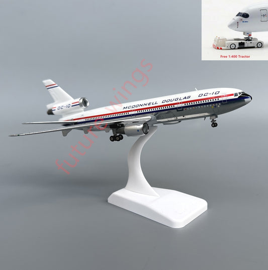 1:400 Patriot McDonnell Douglas House Color DC-10-10 N10DC Free Stand+Tractor