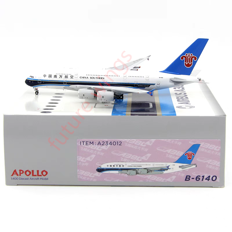 1:400 APOLLO China Southern A380-800 Diecast Aircraft Model+Free Tractor