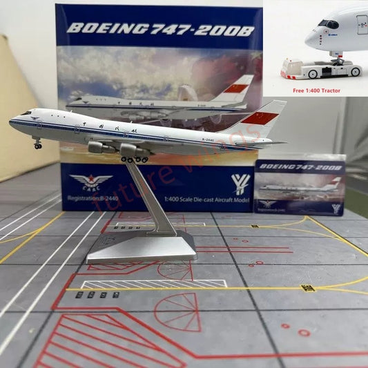 1:400 YY Wings Civil Aviation of China CAAC B747-200B B-2440+Free Tractor