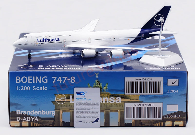 1:200 SQ Wings Lufthansa Airlines B747-8 D-ABYA Diecast Aircraft Model