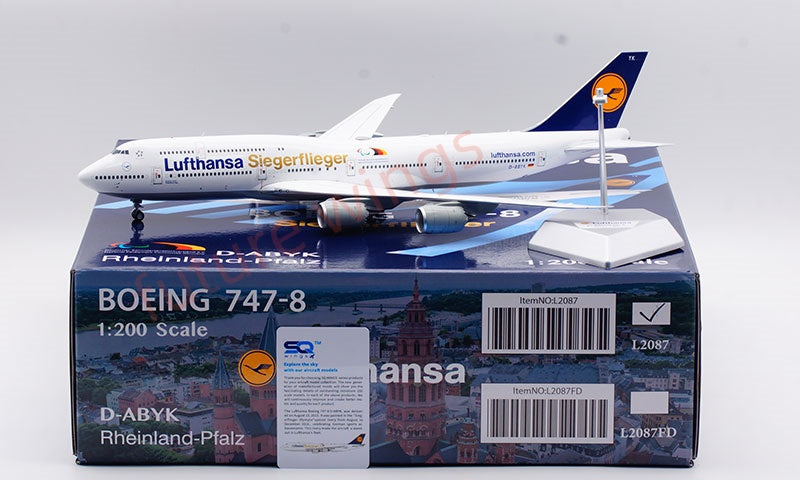 1:200 SQ Wings Lufthansa Airlines B747-8 D-ABYK Diecast Aircraft Model