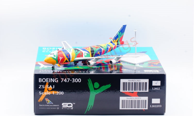 1:200 SQ Wings South African Airways B747-300 ZS-SAJ Diecast Aircraft Model