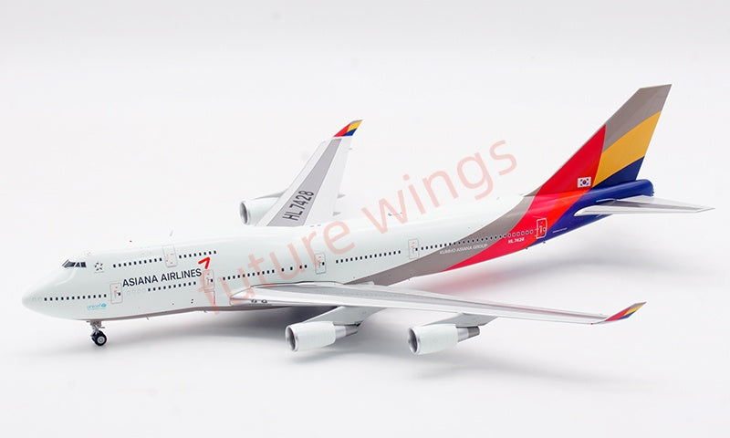 1:200 SQ Wings Asiana Airlines B747-400 HL7428 Diecast Aircraft Model