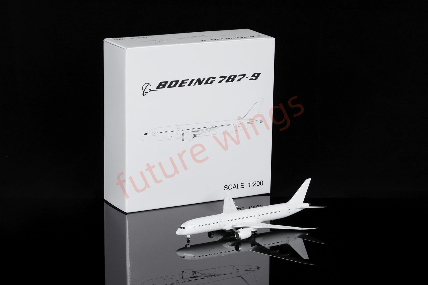 1:200 SQ Wings Boeing B787-9 Blank Diecast Aircraft Model