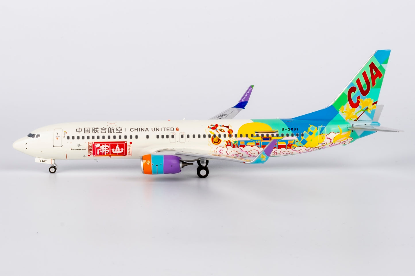 1:200 NG Models 08005 China United Airlines B737-800 B-208Y "Foshan" Aircraft Model