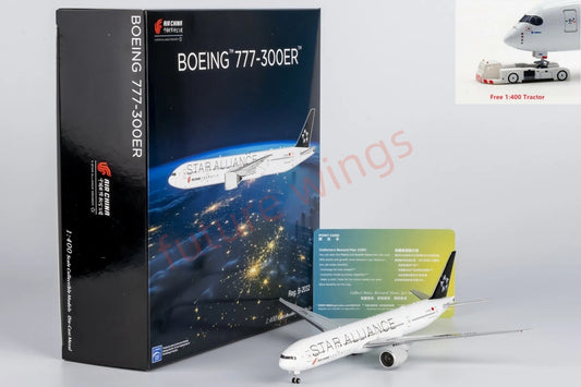 1:400 NG Models NG73061 Air China B777-300ER B-2032 "STAR ALLIANCE" Aircraft Model+Free Tractor
